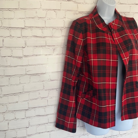 Pendleton virgin wool plaid red zip jacket - Picture 3 of 13